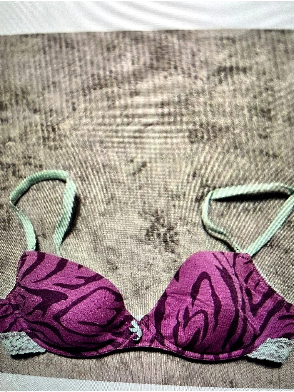 Purple Animal Print Bra